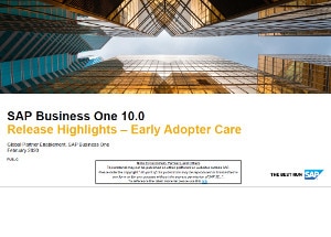 SAP Business One version 10